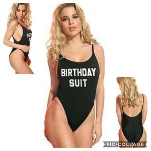 “Birthday Suit” One Piece Swimwear